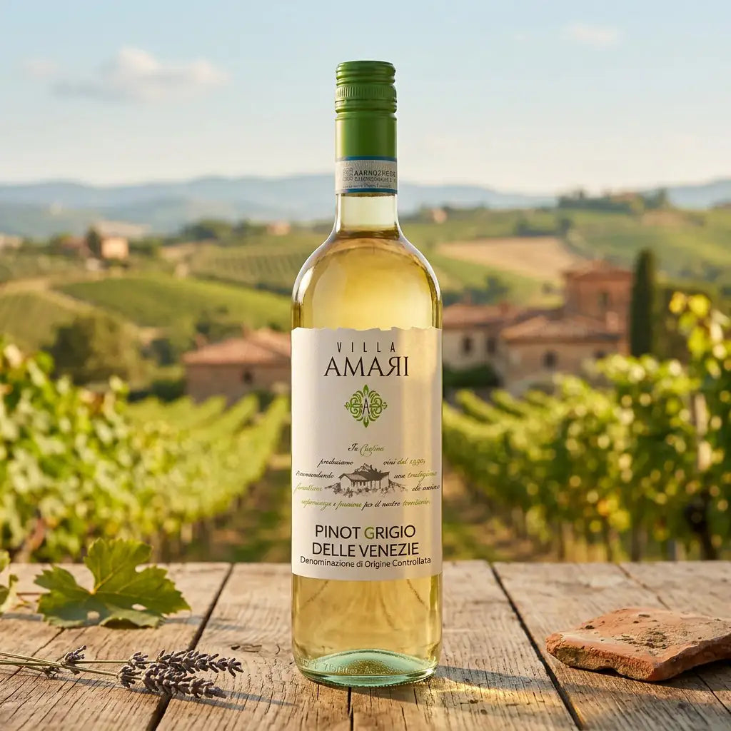 Hvidvin Pinot Grigio delle Venezie DOC 2024 fra Cantina Danese på en vinmark