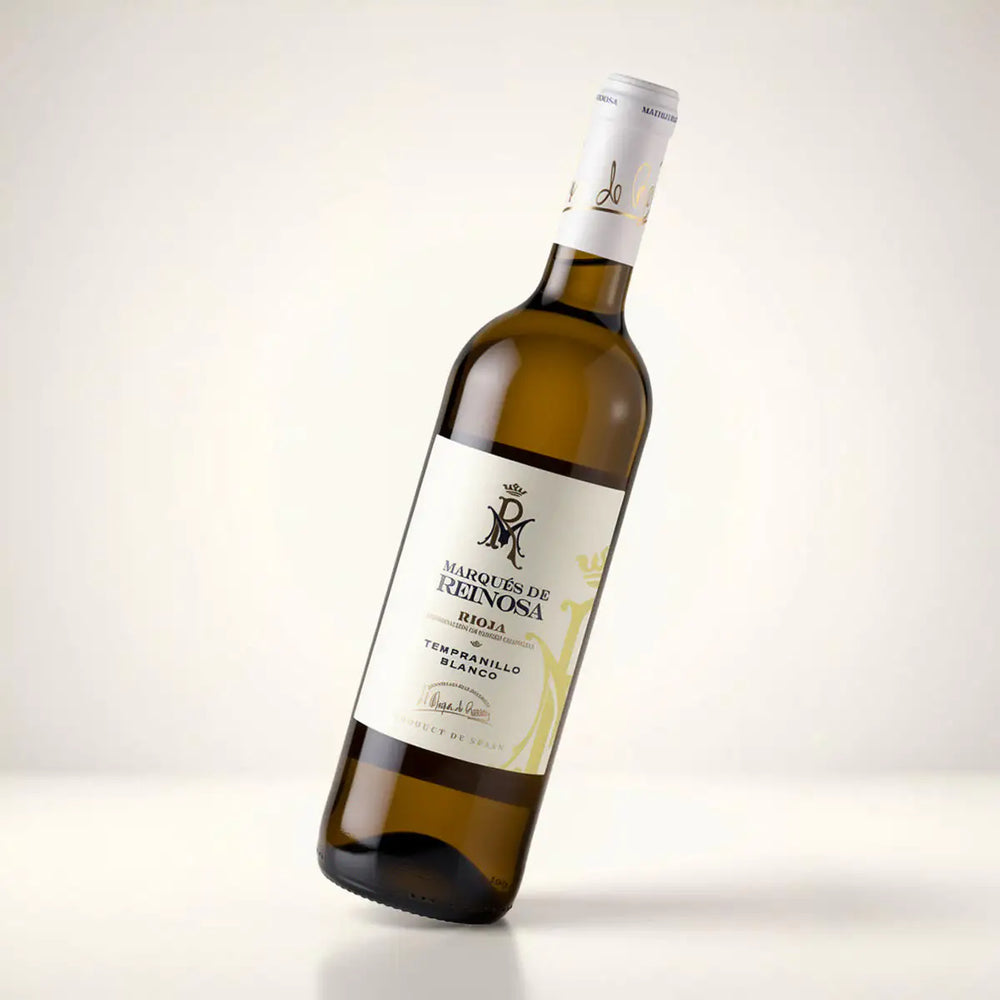 6 flasker på et bord - Rioja smagekasse fra Marques de Reinosa